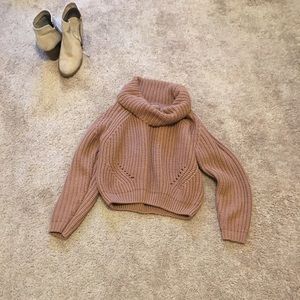 Pink turtle neck sweater size xs